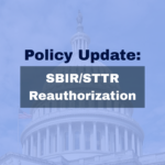 SBIR / STTR reauthorization is passed by Congress
